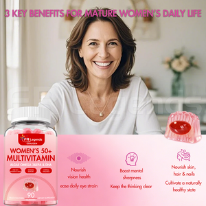 Gomitas Multivitamínicas para Mujeres Mayores de 50 Años, Sin Azúcar, con Zinc, Suplemento Multivitamínico Natural, Proveedor de Fábrica OEM - Product Image 3