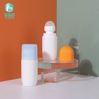 Emballage YAN, flacon cylindrique vide de luxe de 60 ml, blanc, portable, pour crème solaire, flacon en plastique PP avec bouchon, anti-transpirant