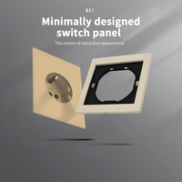 Enchufe de Pared WESA 16A, 1 Tomacorriente, Estándar Europeo Schuko, Diseño Moderno y Lujoso