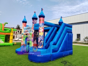 <span class=keywords><strong>Casa</strong></span> Gonfiabile a Tema Carnevalesco con Grafiche di Clown e Scivolo per Feste di Compleanno a Tema Circo e Noleggi per Festival - Product Image 3