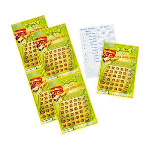 Chine force impression usine carte à gratter billets <span class=keywords><strong>de</strong></span> loterie en ligne (sans TVA) Recyclable <span class=keywords><strong>personnalisé</strong></span> gratter billets <span class=keywords><strong>de</strong></span> loterie - Product Image 6