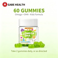 Gummies Omega 3 DHA pour enfants, marque privée OEM, développement cérébral, santé cardiaque, yeux, os, acides gras essentiels, vitamines, personnalisables