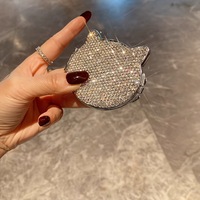 Miroir de poche portable de luxe tendance avec diamants, haute valeur, articles européens et américains, collection 2026