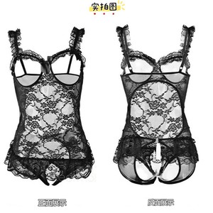 ชุดชั้นในเซ็กซี่ไซส์ใหญ่ Golden Shuttle ผ้าทอลายลูกไม้สีดำลึกลับ ซีทรู ชุดนอน 074 - Product Image 5