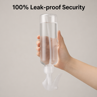 Bouteille pulvérisateur transparente portable en PET avec pulvérisateur à gâchette en PP, flacon vide rechargeable pour le nettoyage et les soins des animaux