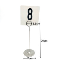 Support de carte de table en acier inoxydable pour restaurant, porte-numéro de table, support de menu