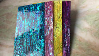 Plaques de placage en nacre rose en gros, peintes par pulvérisation, pour papier peint, incrustations de meubles et accessoires de guitare