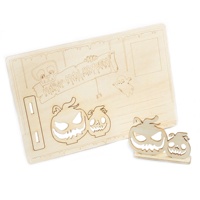 Carte postale de Noël 3D en bois Wincent, puzzle, traîneau du Père Noël, rennes, flocons de neige, kit de bricolage, décoration de Noël, cadeau