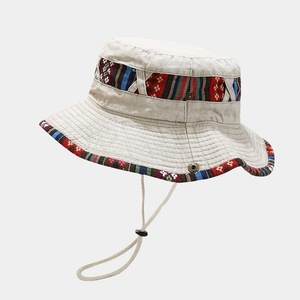 Nuovo cappello da pescatore etnico cappello da <span class=keywords><strong>sole</strong></span> con testa grande e sbiadito per arrampicata in montagna da esterno da uomo a tesa larga pieghevole cappello da <span class=keywords><strong>sole</strong></span> - Product Image 5