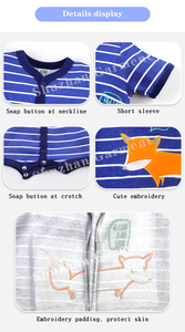 Vêtements <span class=keywords><strong>pour</strong></span> bébé garçon 6-<span class=keywords><strong>12</strong></span> <span class=keywords><strong>mois</strong></span> Ensemble <span class=keywords><strong>de</strong></span> 3 pièces Combinaison à manches courtes <span class=keywords><strong>pour</strong></span> filles Coton imprimé Design mignon d'été Fermeture à boutons - Product Image 6