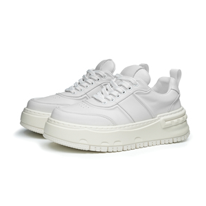 Zapatos deportivos a juego de cuero genuino hechos a mano para hombre y mujer, zapatos de skate informales personalizados a la moda, zapatos de suela gruesa para caminar al aire libre - Product Image 1
