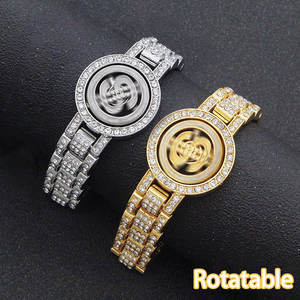 Orologio Bracciale di Lusso con Perline di Cristallo per Donne, Eleganti Bracciali di Cristallo e Bracciale a Catena con Design a Doppio Uso - Product Image 6