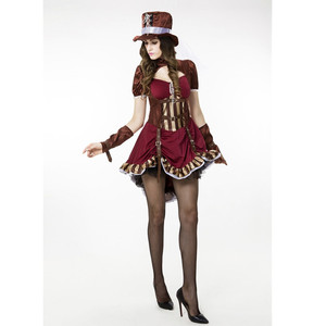 Costume de Chapeau Fou pour Femme Wonderland Echo, 3 pièces/ensemble, tenue pour adulte, Halloween, carnaval, fête, déguisement, nouvelle arrivée - Product Image 4