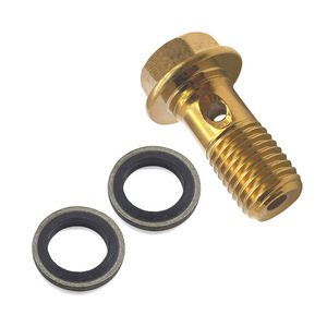 M10X1 M10X1.25 ท่อเบรคแบบเกลียวสกรูแหวนรองโบลท์สำหรับรถจักรยานยนต์ยานพาหนะไฟฟ้าซ่อมอะไหล่ทดแทน - Product Image 2