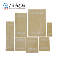 Pochette plate en kraft, sac à trois soudures latérales, emballage biodégradable, ensemble d'articles de toilette écologiques pour hôtels, fabricant