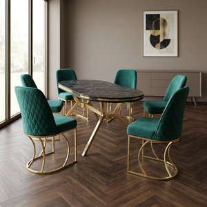 Juegos de Comedor Modernos y Convertibles de Lujo, Muebles Elegantes de Madera y Metal para el Hogar, Hoteles, Restaurantes, Villas y Espacios de Vivienda - Product Image 4