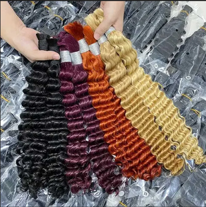 DX332 <span class=keywords><strong>capelli</strong></span> umani 100% alla rinfusa Afro crespo <span class=keywords><strong>capelli</strong></span> ricci Viatnamese per intrecciare il colore 99J bordeaux trecce all'uncinetto senza trama da 10 a 30 pollici - Product Image 6