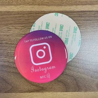 Vente flash : Autocollant NFC Google Review en époxy 10*10cm, 13.56mhz, plaque acrylique NFC, autocollants NFC pour table avec code QR