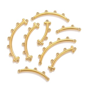 ตัวเชื่อมต่อแบบโค้งหลายวง |   สแตนเลสสตีลชุบทอง 18K PVD แบบโค้ง สำหรับทำสร้อยข้อมือ สร้อยคอ DIY - Product Image 2