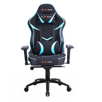 Chaise de jeu ergonomique personnalisée en cuir PU avec vérin à gaz à 3 positions, design moderne, chaise de bureau pivotante de type racing pour adultes