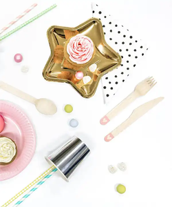 Ensemble de vaisselle jetable pour fête DAMAI, assiettes en papier rose cœur, magnifiques - Product Image 5