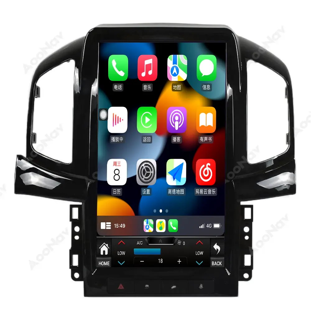 Xe Đa Phương Tiện Máy Nghe Nhạc Không Dây Carplay Android Stereo Cảm Ứng GPS Navigation Carplay Đơn Vị Đầu Cho Chevrolet Captiva 2012-2017