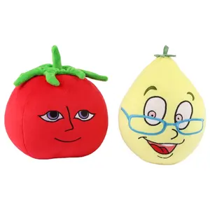 Nueva llegada Miss Lemon y Mr. Tomato animales de peluche juego periférico peluche marioneta muñeca Sra. limones felpa