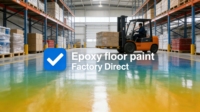 Peinture pour sol de sous-sol personnalisée, revêtement époxy antidérapant industriel en forme liquide, application facile avec un rouleau pulvérisateur et un pinceau