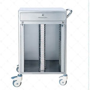 Xin Yuchen Medical Record Trolley 40 Grids Stainless Steel <b>Storage</b> <b>Cart</b> For Hospital Ward Round Use - Product Image 5