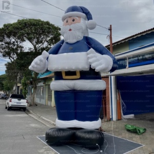 Modèle <span class=keywords><strong>gonflable</strong></span> réaliste géant de Père Noël sur mesure de 4 m pour la décoration de fêtes de Noël/jardins/centres commerciaux/événements - Product Image 6