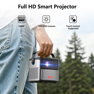 Proyector Portátil para Cine en Casa, Enfoque Automático, Proyección Diurna, Batería de Larga Duración, Compatible con 4K, Android 11, Batería Integrada |   <span class=keywords><strong>S8</strong></span> Toumei - Product Image 2