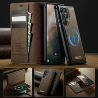 Étui portefeuille magnétique en similicuir avec support et porte-cartes pour Samsung S26 Ultra, compatible avec le chargement sans fil, pour Galaxy S25 Plus S24