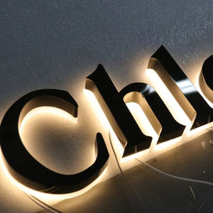 Tanda lampu latar tanda Led huruf logam luar ruangan & dalam ruangan huruf Led papan tanda 3d untuk iklan menyala Bisnis - Product Image 5