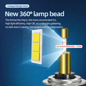 360 LED Focos Led Lampadas Faros Sistema de iluminación automática 90000Lm 110W Faros H7 H4 Luces Led <span class=keywords><strong>Moto</strong></span> Faro para luces de coche - Product Image 3