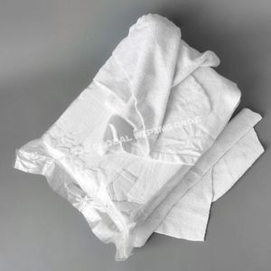 Chiffons de nettoyage industriels en coton blanc, issus de serviettes de bain recyclées, pour le nettoyage - Product Image 1