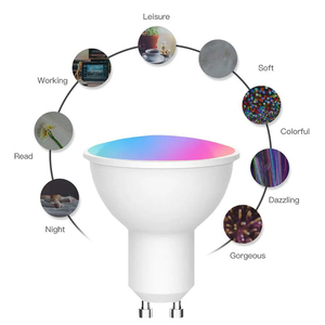 Tuya หลอดไฟ LED บลูทูธ Wi-Fi GU10ไฟสปอตไลท์ Alexa และ Google ควบคุมด้วยเสียงสำหรับห้องนอนไฟฟ้ากระแสสลับ - Product Image 1