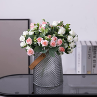 Bouquet de roses roses artificielles 11 têtes de roses artificielles fleur décoration mariage décoration de la maison