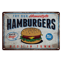 J'aime les Hot Dogs Décor mur bar Artisanat ancienne impression rétro signe vip salon Vintage métal Affiche logo étain voiture plaque Offre Spéciale