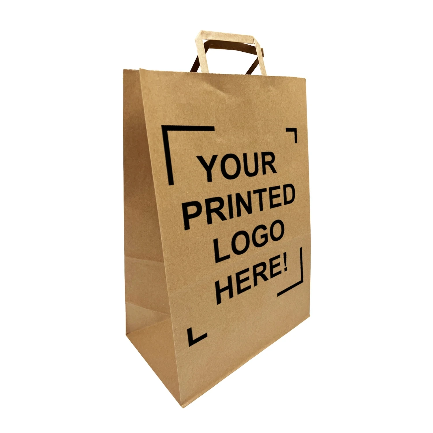 Kraft Paper Bags with Flat Handles 12x7x17 inches