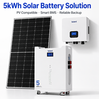 Système d'alimentation hors réseau pour appartement, 15 unités solaires connectées en parallèle, empilables, garantie 10 ans, batterie LiFePO4 51,2 V 100 Ah 5 kWh