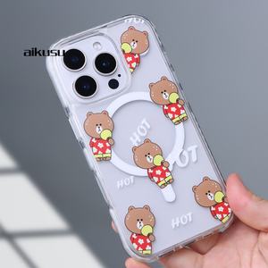 Étui de téléphone personnalisé avec impression UV magnétique vierge pour iPhone 16 Pro Max 16pro 13pro Max 15 Pro Max 16 Plus Nouveaux étuis de téléphone en TPU - Product Image 2