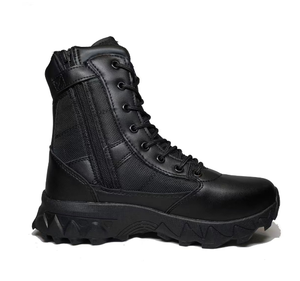TSB12 Customized Black High Quality Duty Security Men Tactical <b>Boots</b> with 1000D Oxford Fabric Sleeves with Side <b>Zip</b> - Product Image 1