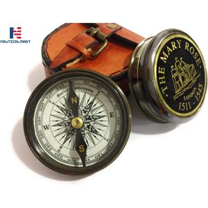 Boussole Nautique en Laiton, modèle Mary Rose London, 2,25 pouces, Portable, de Poche, Cadeau Marin avec Boîte, Cadran à Aiguilles, Randonnée - Product Image 2
