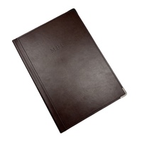 Porte-menu en cuir A4 pour hôtel, restaurant, boutique, bar à vin, avec pages intérieures