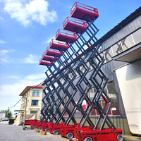 Livraison gratuite, plateforme élévatrice à ciseaux hydraulique mobile autopropulsée électrique mini Skyjack, roues tout-terrain, 4-18 m