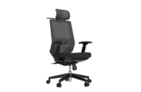 Chaise de bureau ergonomique à dossier haut avec assise en mesh et accoudoirs 3D réglables