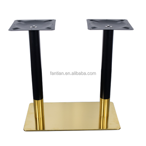 פאנטיאן 201 נירוסטה טיטניום ומלבסטר כפול שחור עמוד אוכל בסיס למסעדה/מלון - Product Image 1