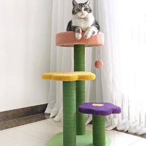 Cute Multi <b>Level</b> Cat Tree with Polka Dot Platforms Sisal Scratching <b>Posts</b> and Tree Hole Privacy for Indoor Cats - Product Image 2