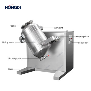 Mezclador Tridimensional de Acero Inoxidable con Motor de Corriente Alterna para Mezclar Polvo Seco de Forma Automática en las Industrias Química y Alimentaria - Product Image 3