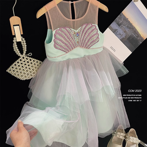 Vestido <span class=keywords><strong>de</strong></span> Noche Estilo Dulce hasta <span class=keywords><strong>la</strong></span> Rodilla <span class=keywords><strong>de</strong></span> Algodón Ecológico Personalizado <span class=keywords><strong>de</strong></span> <span class=keywords><strong>Ariel</strong></span> <span class=keywords><strong>la</strong></span> <span class=keywords><strong>Sirenita</strong></span> 2023 para Niñas <span class=keywords><strong>de</strong></span> 12 Años - Product Image 4